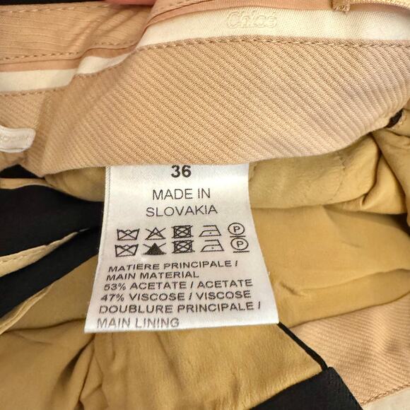 Chloe Black Straight Leg Ankle Silk Pants 36 (Size 4) - Picture 6 of 12